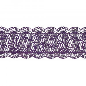 Кружево из айсинга Ажурное плетение №355, фиолетовое