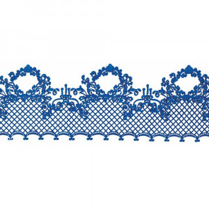 Мереживо з айсинга Королівське №495, синє