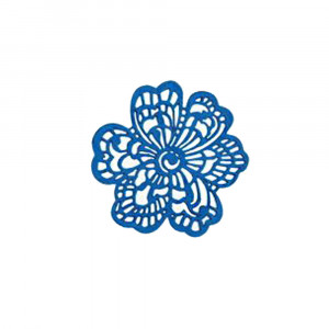 Кружево из айсинга Цветок №661, синий