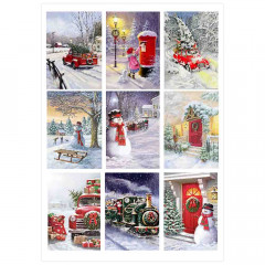 Вафельная картинка Рождественские открытки