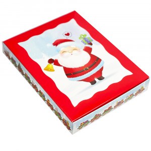 Коробка новорічна Подарунок Санти 15х20х3 см