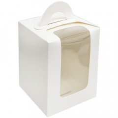 Коробка для паски Белая с окошком 16х16х20 см