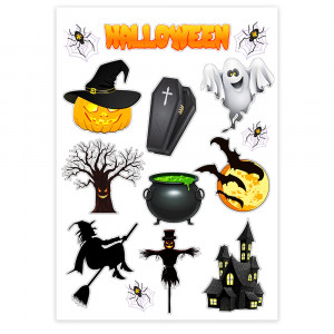 Вафельная картинка Темные символы Хэллоуина