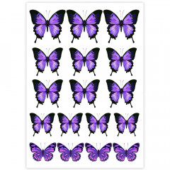 Вафельная картинка Бабочки фиолетовые