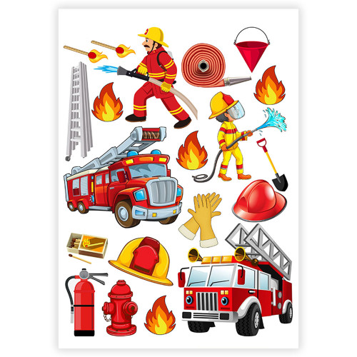 Вафельная картинка Пожарник