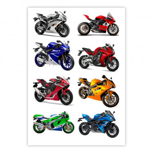 Вафельная картинка Мотоциклы