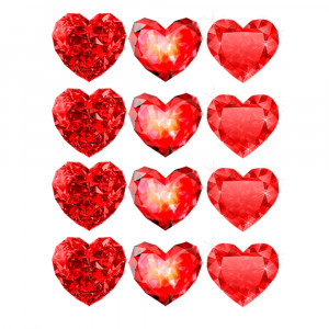 Вафельна картинка Кришталеві серця