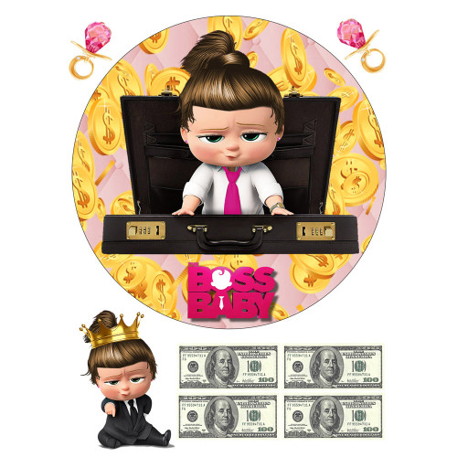 Вафельна картинка Baby Boss дівчинка, на торт