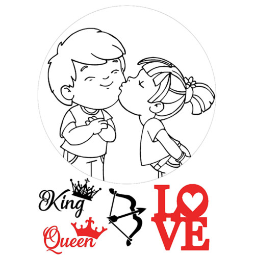 Вафельная картинка King&Queen Love