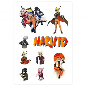 Вафельная картинка герои Naruto