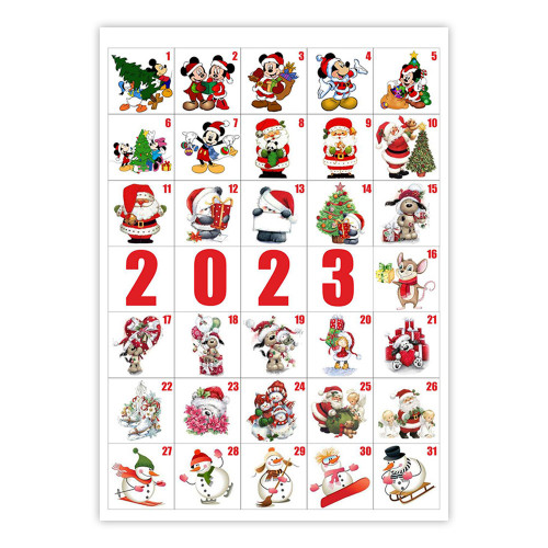 Вафельная картинка Новогодний календарь 