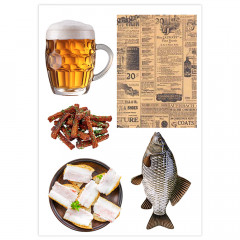 Вафельная картинка Пиво с рыбкой