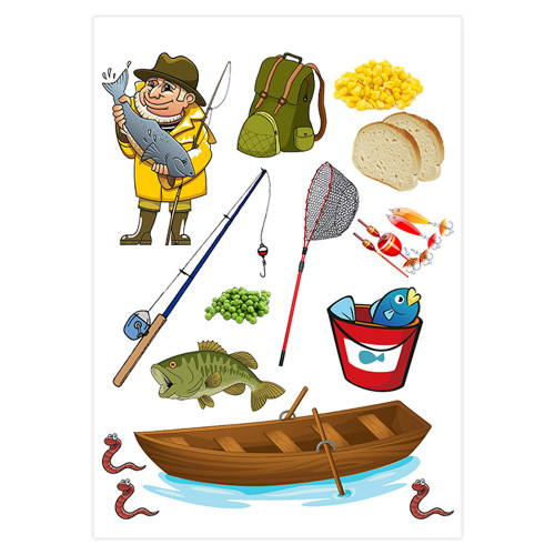 Вафельная картинка День Рыбака