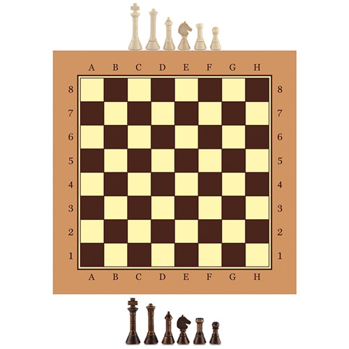 Вафельная картинка Шахматная доска коричневая