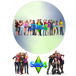 Вафельная картинка на торт Sims4