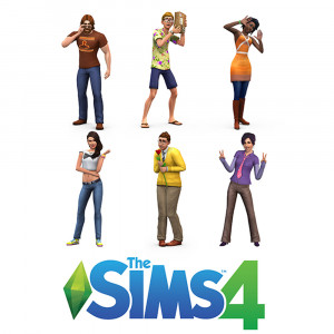 Вафельная картинка Sims 4