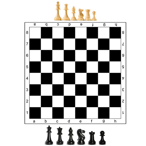 Вафельная картинка Шахматная доска черная
