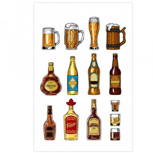 Вафельная картинка Алкогольные напитки