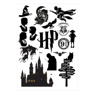 Вафельная картинка Гарри Поттер силуэты