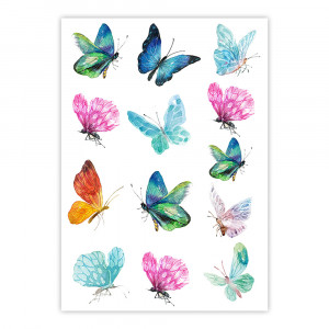 Вафельная картинка Бабочки Акварель