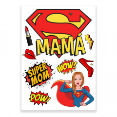 Вафельная картинка Супер Мама