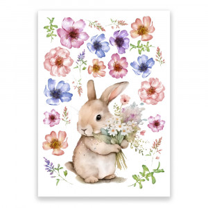 Вафельная картинка Весенний зайчонок