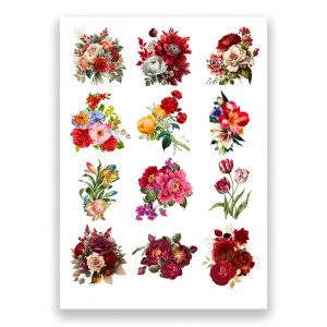 Вафельна картинка Яскраві квіти