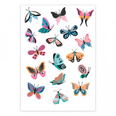 Вафельна картинка Метелики з візерунками