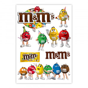 Вафельная картинка Цветные драже M&Ms
