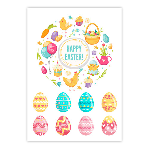 Вафельна картинка Happy Easter Мікс