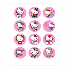 Вафельная картинка на капкейки  Hello Kitty