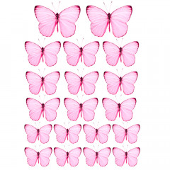 Вафельная картинка Розовые бабочки