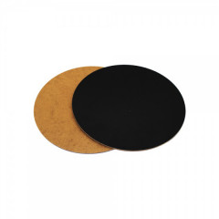 Деревянная подложка под торт круглая, черная, 25 см