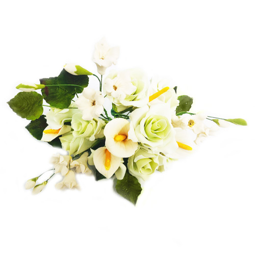 Цукрова прикраса авторський букет Кали та троянди 190 мм