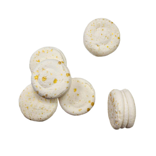 Меренга Мини макаронс Белые с золотом 6 шт