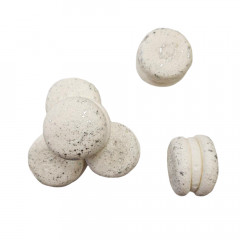 Меренга Мини макаронс Белый с серебром 6 шт