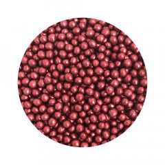 Рисовые шарики в шоколадной глазури перламутровые бордовые 3 мм 50 г
