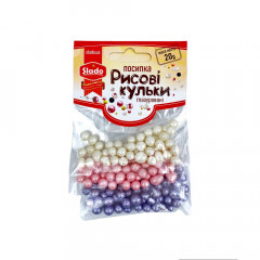  Рисові кульки глазуровані Рожево-біло-лавандовий мікс Slado 20г