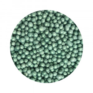Рисовые шарики в шоколадной глазури перламутровые зеленые 3 мм 50 г