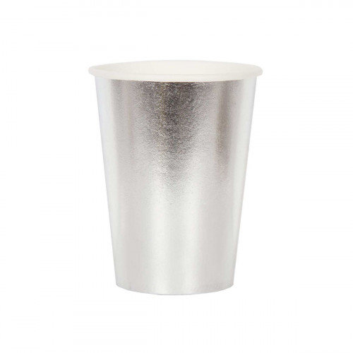 Склянка паперова фольгована Срібло 250 мл 6 шт