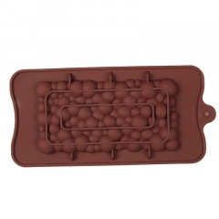 Силіконова форма Плитка шоколаду Бульбашки