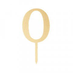 Пластиковый топер-цифра 0