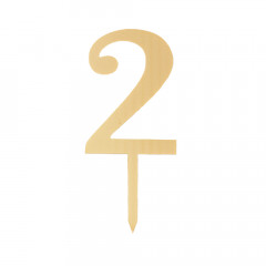 Пластиковый топер-цифра 2