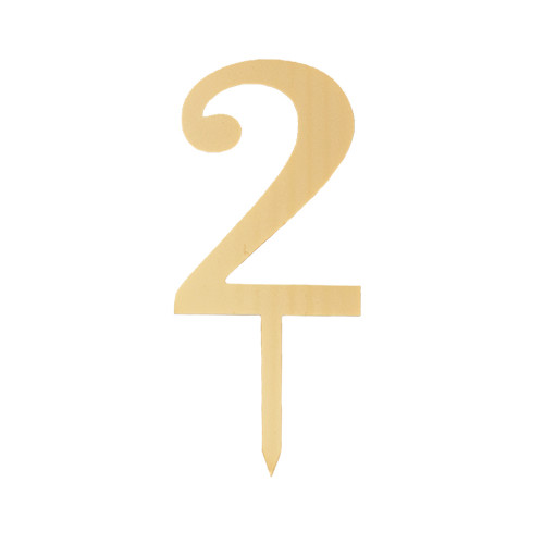 Пластиковый топер-цифра 2