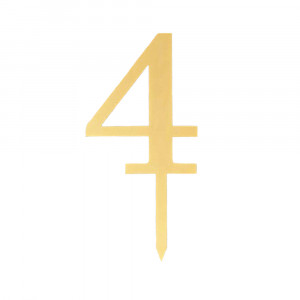 Пластиковый топер-цифра 4