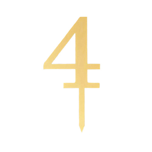 Пластиковый топер-цифра 4