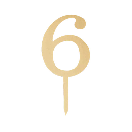 Пластиковый топер-цифра 6