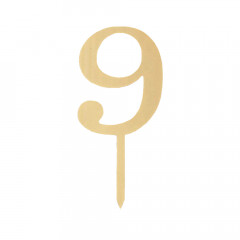 Пластиковый топер-цифра 9