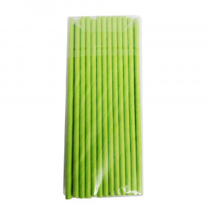 Трубочки бумажные Зелёные 19,5см, 25шт