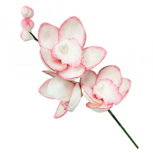 Сахарное украшение Веточка орхидеи тонированная Розовая